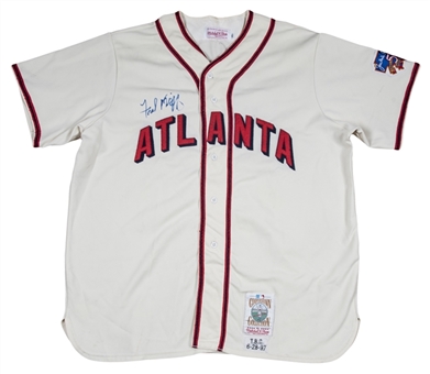 1997 Fred McGriff Game Used and Signed  Atlanta Braves Throw Back Jersey (Beckett)